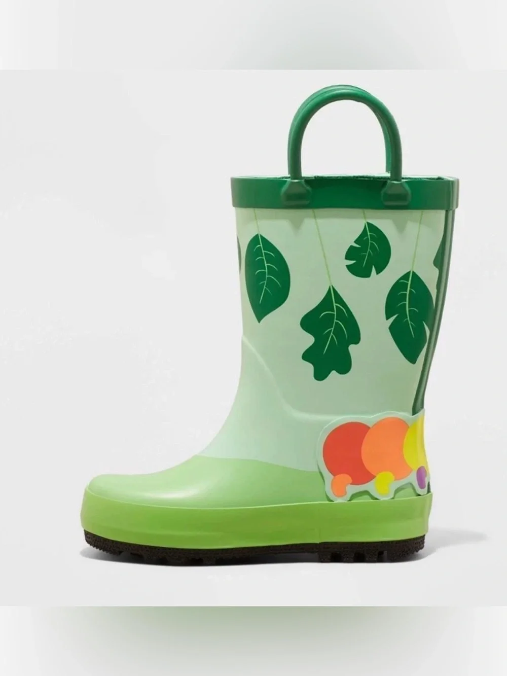 New Cat & Jack Toddler Rain Boots - Green Caterpillar 11 Toddler MSRP $24.99 NWT